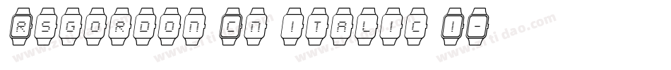 Rsgordon Cn italic I字体转换